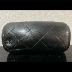 Chanel Sunglasses Case & Cloth - Black